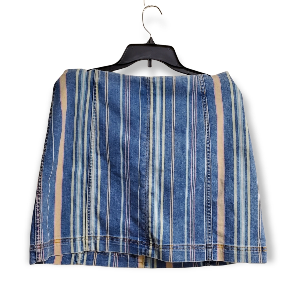 Wild Fable Striped Denim Mini Skirt Size 14